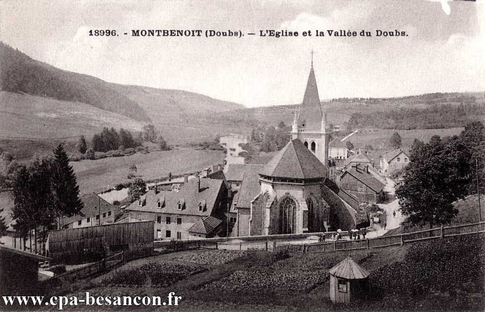18996. - MONTBENOIT (Doubs). - L Eglise et la Vallée du Doubs.